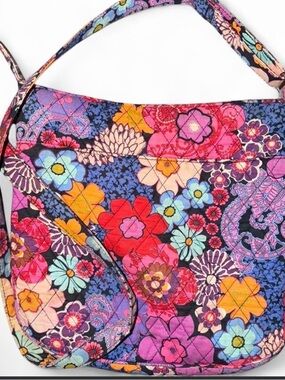 Vera Bradley Floral Fiesta Retired Print Quilted Shoulder Bag Crossbody
